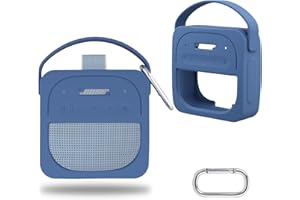 for Bose New SoundLink Micro 2nd Gen Portable Bluetooth Speaker Silicone Protective Case, Portable Travel Case with Carabiner