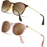 SUNGAIT Premium Vintage Round Sunglasses for Women Men Classic Retro Trendy Style