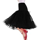 BIFINI Vintage Rockabilly Skirt Women's 50s Petticoat Crinoline Underskirt