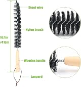 MaxEarn Chimney Cleaning Brush Kit 18 Nylon Rods 8 Inch Brush Heads view 3