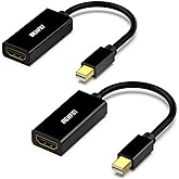 BENFEI DisplayPort to HDMI Adapter 2 Pack, Mini DP(Thunderbolt) to HDMI Converter Gold-Plated Cord Compatible for MacBook Pro