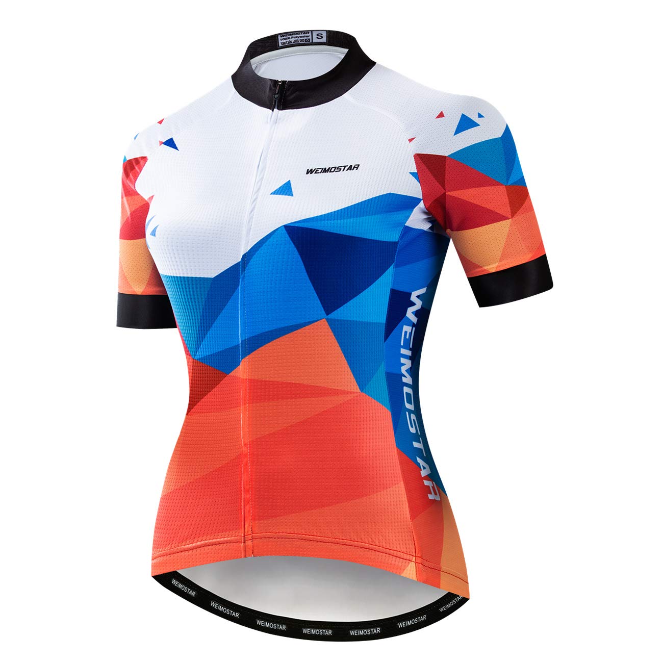 Weimostar Cycling Jersey Women, Female Bike Tops Ladies Summer Short Sleeve Bike Shirt Riding Jersey Quick Dry
