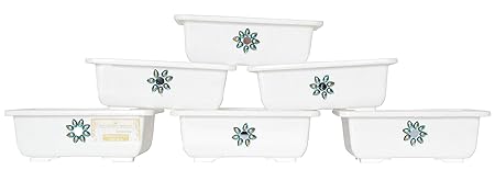 Holy Krishnas Beautiful Decorative Pots for Plants & Flowers (Set Of 6) + LAXMI ATM Card