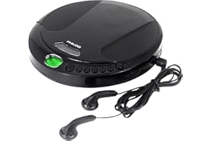 PHILCO Personal CD Player with 60 Second Anti-Shock - Portable, Compact, and Easy to Use - Includes Headphones