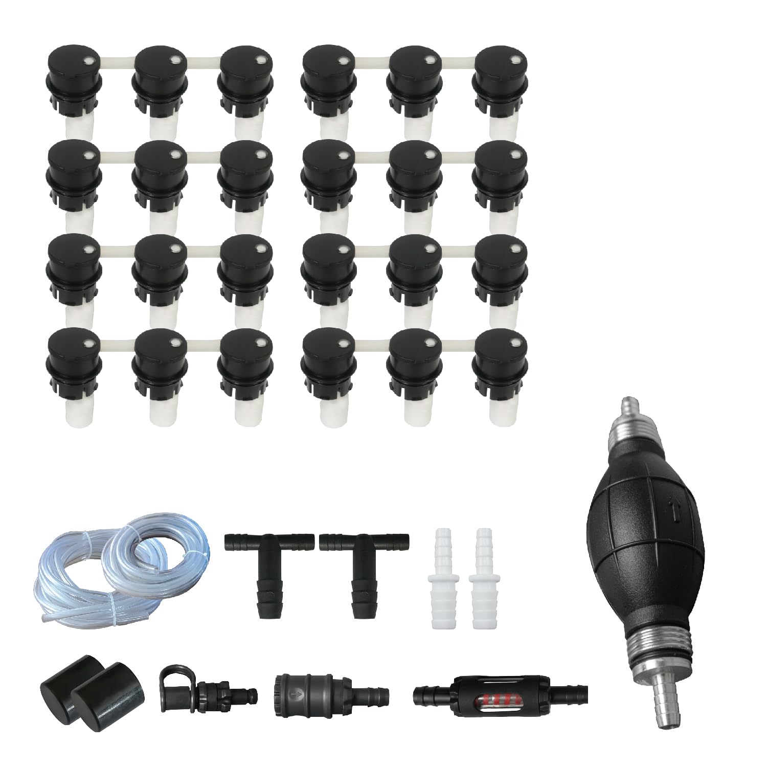Photo 1 of 48V Battery Watering System 48 Volt Kit - Plug Type Push-in Valves (24 Cells)- Forklift Battery Watering System and Golf cart Battery Watering Filler