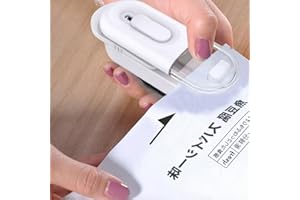 Mini Bag Sealer, 2 in 1 Mini Bag Sealer Heat Seal and Cutter, Portable Resealer Machine for Plastic Bags Food Storage Snacks 