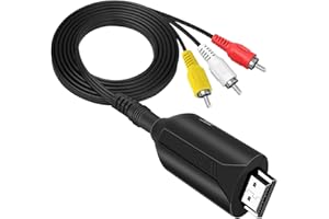 HDMI to RCA Converter AV Composite Video Audio Adapter Support 4K30HZ Imput PAL/NTSC Output Compatible for Roku Streaming Sti