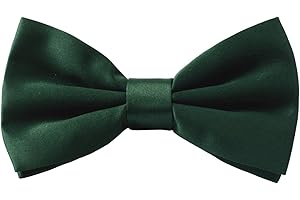 Alizeal Mens Adjustable Pre-tied Solid Bow Tie