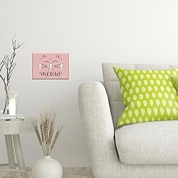 Moslion Pink Cat Face 3-Gang Switch Plug Covers