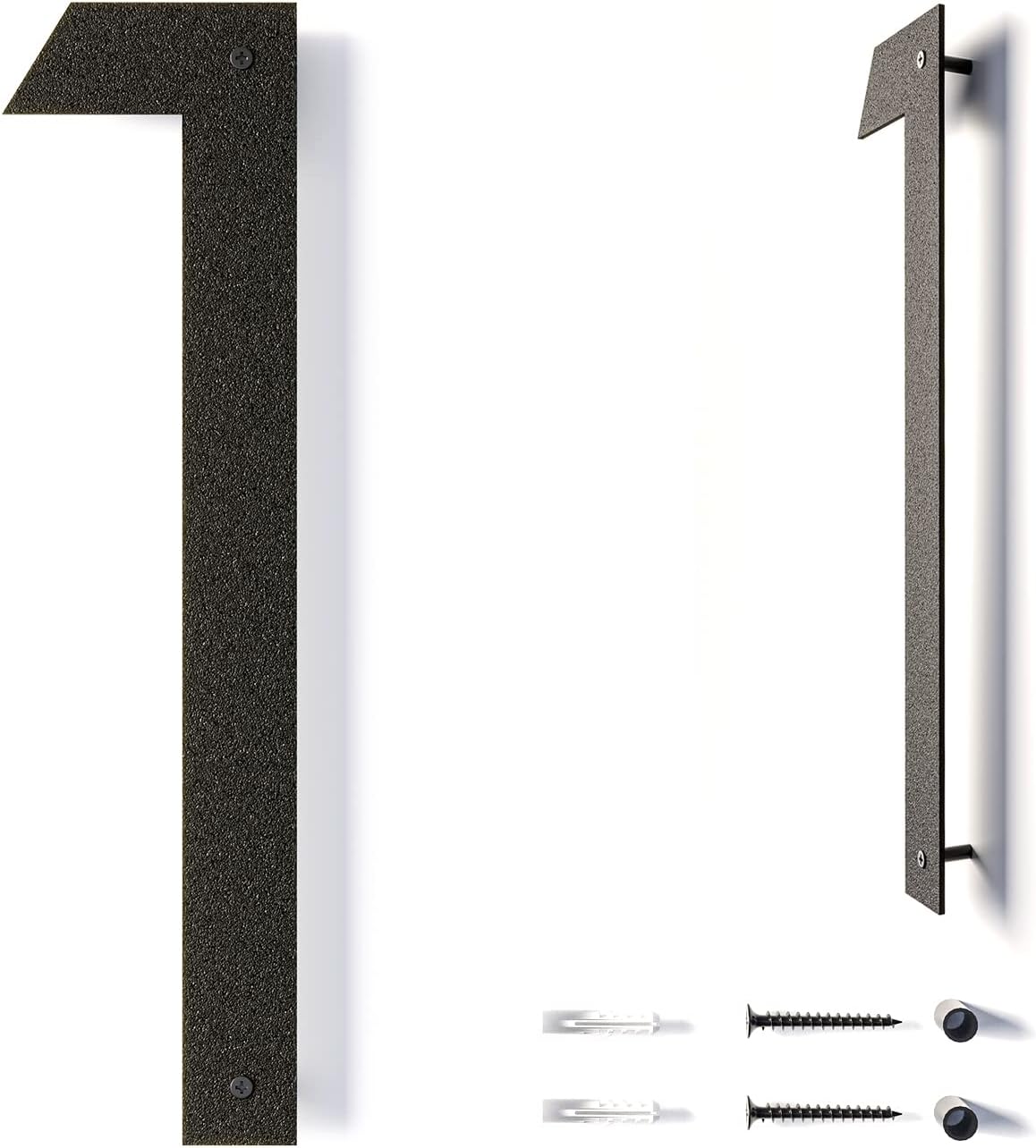 Address Signs - 18 Inch Modern Floating House Numbers | Extra Large Metal House Numbers for Outdoors | Black Coated Rust-Proof Home Address Numbers