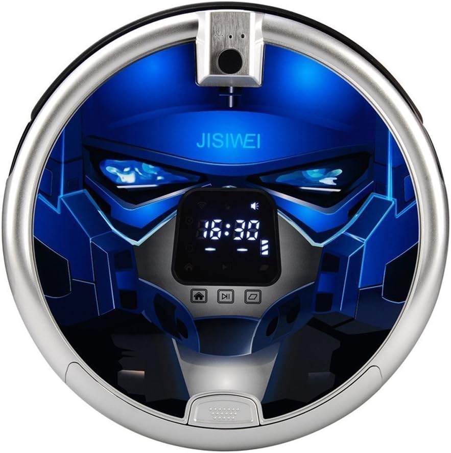 Robot Vacuum Cleaner, 1080P S+ Smart Vaccum Cleaning Robot with HD Detective Surveillance Camera, Self Charging and Unique Wifi App Remote Control (Blue)