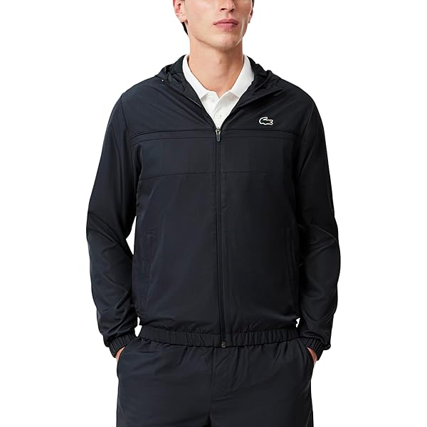 Amazon.com: Lacoste Men's Water-Repellent Track Jacket, Navy Blue