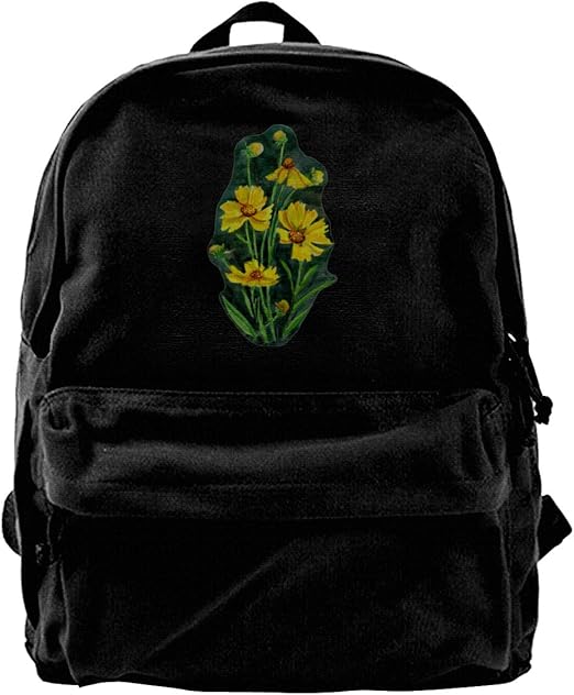 yellow canvas backpack