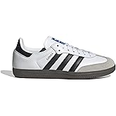adidas Samba Og J 3-Stripes 60S Retro Contrast Trainers (White Black, US 3.5)