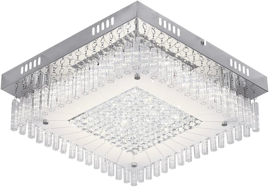 Ceiling Light Fittings with LED Bulbs Modern Crystal Living Room Lights Ceiling for Bedroom Dining Room Hallway 2160lm…