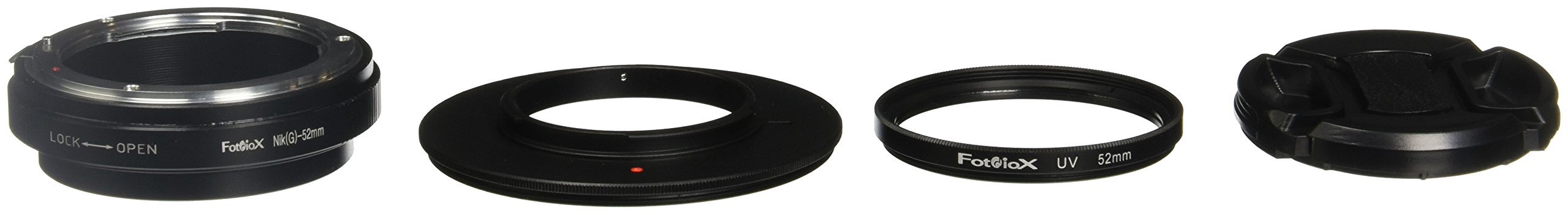 Fotodiox 72MM Macro Reverse Ring Kit with G and DX Type Lens Aperture Control, 52MM Lens Cap and 52MM UV Protector - Compatible with Nikon F-Mount (G-Type) Lenses