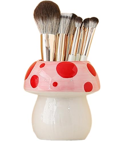 Fungi Fun Mushroom Pencil Holder For Desk, Cute Pen Holders And Pen Holder, Multipurpose Resin Desk Organiser, Home Office Art Supplies, Storage Box Caddy