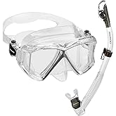 Rapido Panto-180 Four Lens Mask and Snorkel Combo (Clear/Titanium)