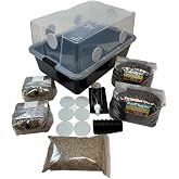 Mushroom Monotub Large 66Q Grow Kit | Complete Mushroom Grow Kit | for Dung-Loving Mushrooms | Includes 2 sterilized Grain Spawn Bags, Bulk Substrate, Vermiculite, Filters &amp; More! Just add Spores