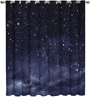 WKJHDFGB Starry Sky Star Cortinas Tratamientos para Ventanas Cortinas