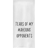 GCFET Mahjong Kitchen Towels - Funny Decorative Waffle Dish Towels, Hand Tea Towel Gift for Women (1624 Inches)