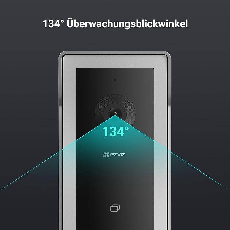 Video-Türsprechanlage, WiFi Türklingel mit 7" Farb-Touchscreen, 1080p Nachtsicht und Zwei-Wege-Audio, Gegensprechanlage mit Fernentriegelung, Dualband-WLAN, schlankes Design, CP5