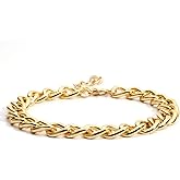 PLOUTOS Chunky Curb Chain Necklace For Women Gold Plated Statement Cuban Link Collar Choker Bold Fashion Jewelry Gift For Women Night Party Street Style