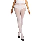 HOTBOSS Unbelievable Durability Tights, Rip Resistant Pantyhose, 40D Semi Sheer High Waist T-Crotch Strong Tights for Women