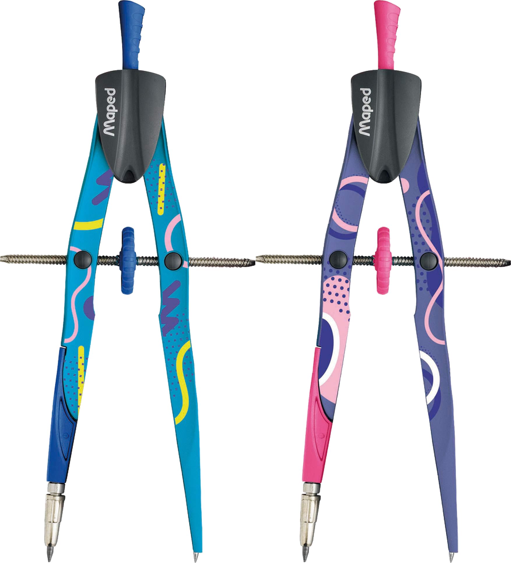 Maped Bow Precision System Fancy Compass (Assorted Colours), purple or blue, 291013