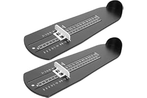 SHOWERORO Adult Shoe Sizer and Foot Measurement Device - 2pcs Shoe Size Measuring Ruler - Plastic Foot Measuring Gauge for Men and Women Standard US Shoe Sizer Reliable and Handy Shoe, Black