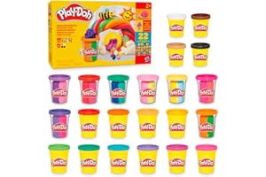Play-Doh 22 Pack Ultimate Color Variety, Bulk Assorted Colors, 2 & 4 Ounce Modeling Compound Cans, Kids Arts & Crafts, Presch