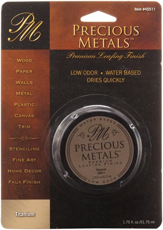 Precious Metal 45511 1.75-Ounce Titanium Metals Premium Leafing Finish, 1-Pack