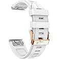 OUTVI 20mm Watch Band for Garmin fenix 5s fenix 6s fenix 7s pro sapphire quickfit 20 bands Replacement for garmin epix 2 42mm standard strap Rose Gold women men