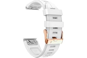 OUTVI 20mm Watch Band for Garmin fenix 5s 6s/6s pro 7s Instinct 2s 20 Quick Release Fit correas bandas band Replacement for garmin epix 2 42mm Silicone strap Rose Gold Buckle for women men