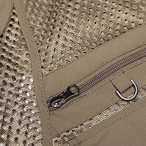 LOPILY Herren Outdoor Weste Mesh Funktionsjacke Atmungsaktiv Arbeitsweste Multitasche Anglerweste Arbeitsbekleidung… – Bild 5