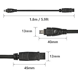 SinLoon IEEE 1394 Firewire Cable 1394 Type B 800 9