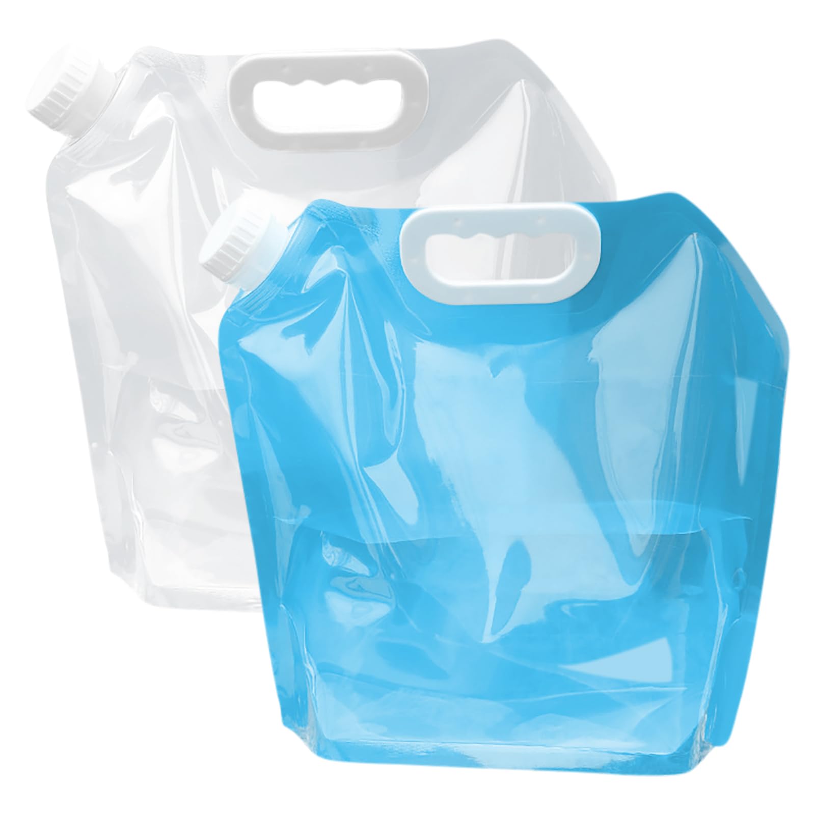 2PCS Water Container With Tap, Collapsible Water Container, Collapsible Water Carrier, Collapsible Water Bottle Camping, Camping Water Container, Water Bottle Carrier, for Sport Camping Hiking, Picnic