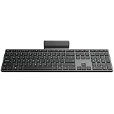 Lenovo 700 Modern Wireless Keyboard, 2.4 GHz Dongle &amp; Dual Bluetooth Connection, AES-128 Encryption, 36 Month Battery Life, Luna Grey