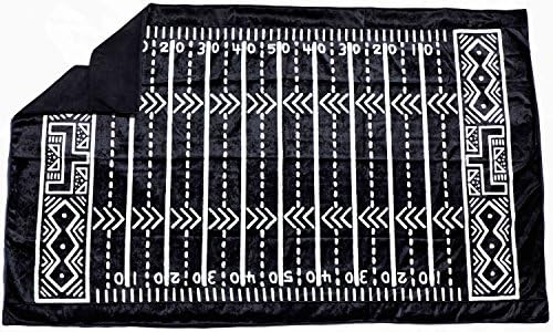 Tinseltot Plush Velvety 'Gridiron' Washable Protective Rug Slipcover and Play Mat, Black 5' x 7'