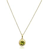 JEAN RACHEL JEWELRY 14K Gold Plated Sterling Silver Necklace for Women - Cubic Zirconia Bezel Set Vintage Design - Hypoallergenic, Lead & Nickel Free - Handcrafted Statement Necklace
