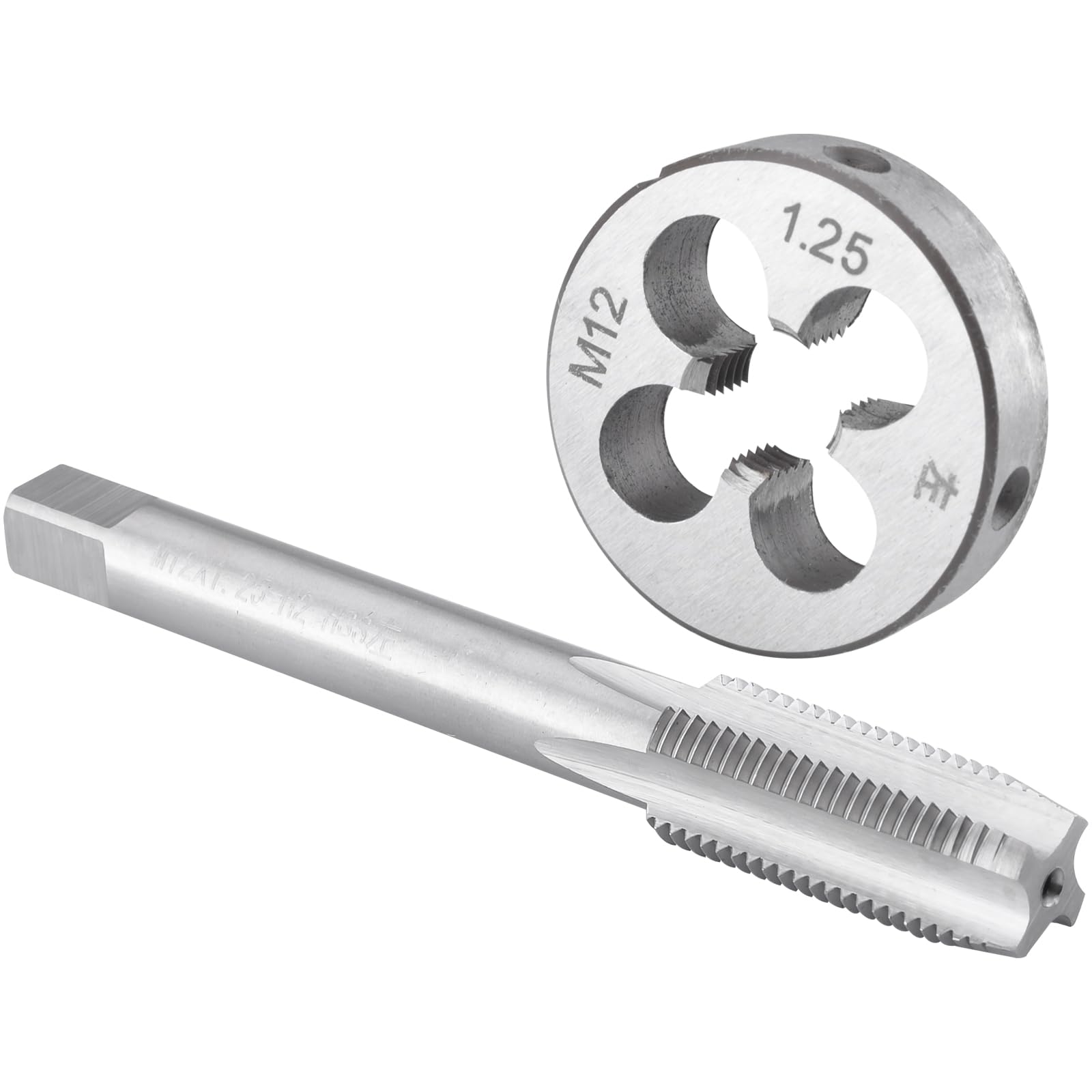 Burkit M12 X 1.25 Tap and Die Set Left Hand, M12 x