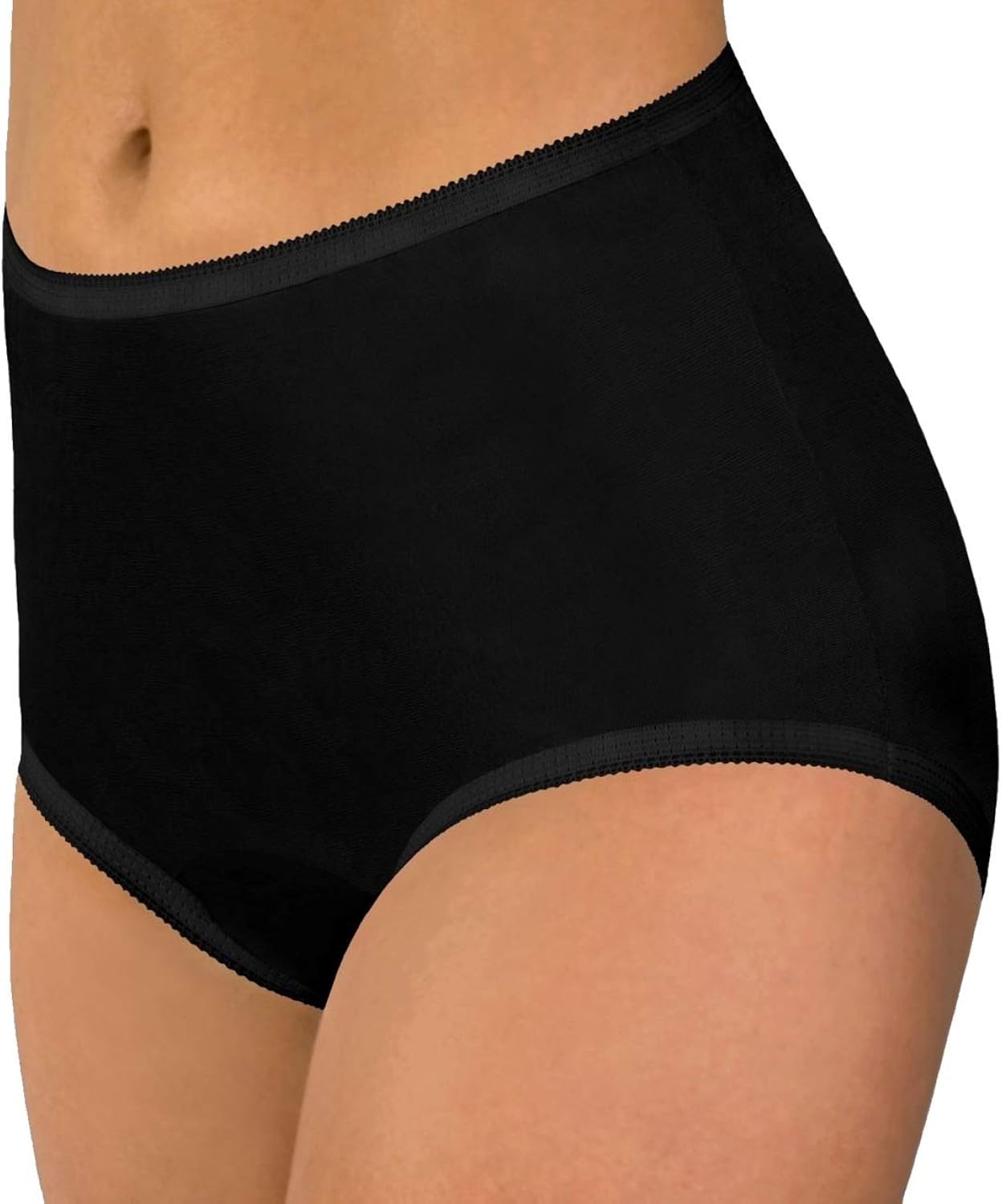 Women's Black Classic Nylon Panties Size 5 (3Pack) Amazon.ca