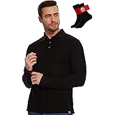 MERINNOVATION 100% Merino Wool Long Sleeve Polo Shirts for Men - Breathable Moisture Wicking Polo Sweater Men Polo Shirt