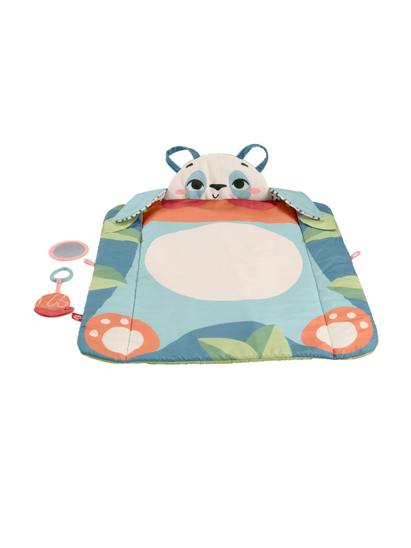 Fisher-Price Baby Planet Friends Roly-Poly Panda Play Mat, Portable Tummy Time Activity for Developmental Play for Newborns Ages 0+ Months