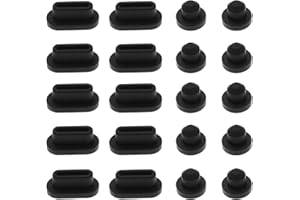 Create idea 10PCS Type-C Port Dust Plugs & 10PCS 3.5mm Headphone Plugs Silicone Protective Cover Waterproof Dustproof Stopper