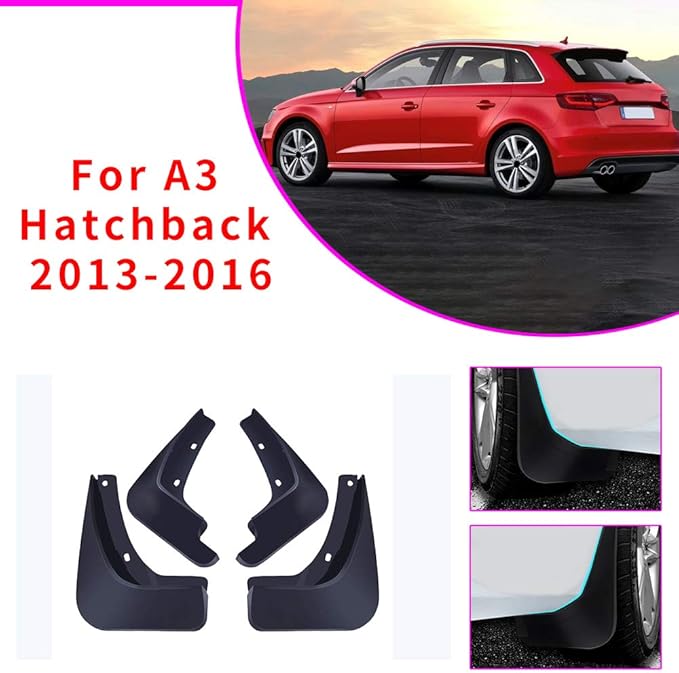Upgraded Car Mud Flaps Mudguards for AUDI A3 Hatchback 20132016 Front