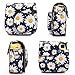 Woodmin Compatible Groovy PU Leather Camera Case with Shoulder Strap for Fujifilm Instax Mini 9 8 8+ Camera (Daisy)