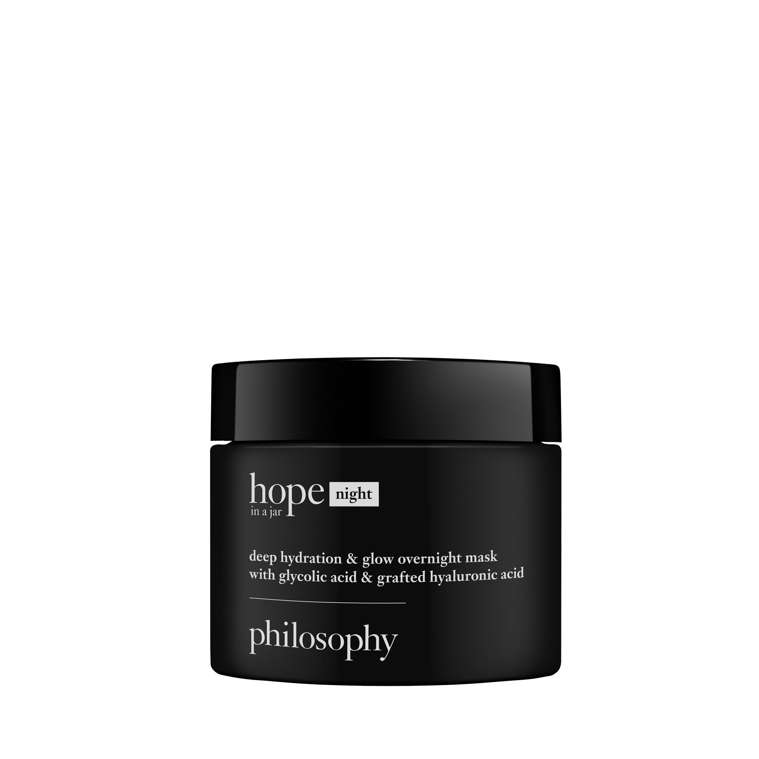 philosophy hope in a jar deep hydration & glow overnight face mask – with glycolic & hyaluronic acid – renews & restores dry skin for a smooth, glowy finish – 2 fl oz.