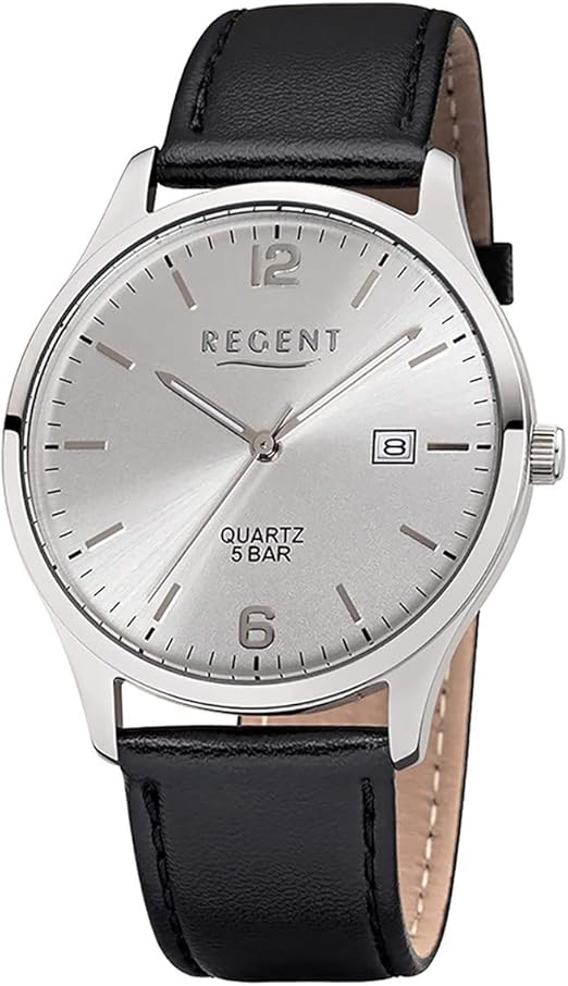 Regent Reloj de pulsera para hombre, elegante, analógico, correa de