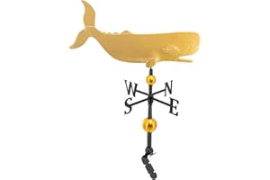 Montague Metal Products 32-Inch Deluxe Weathervane with Gold Whale Ornament